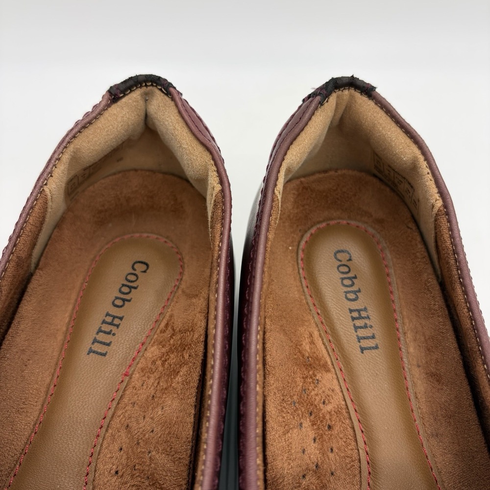 Cobb Hill by Rockport Womens 6.5 Janney Penny Loafers Burgundy Leather Lug Sole - Picture 10 of 11